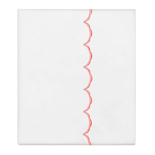 Coral Wavelet Embroidered Flat Sheet