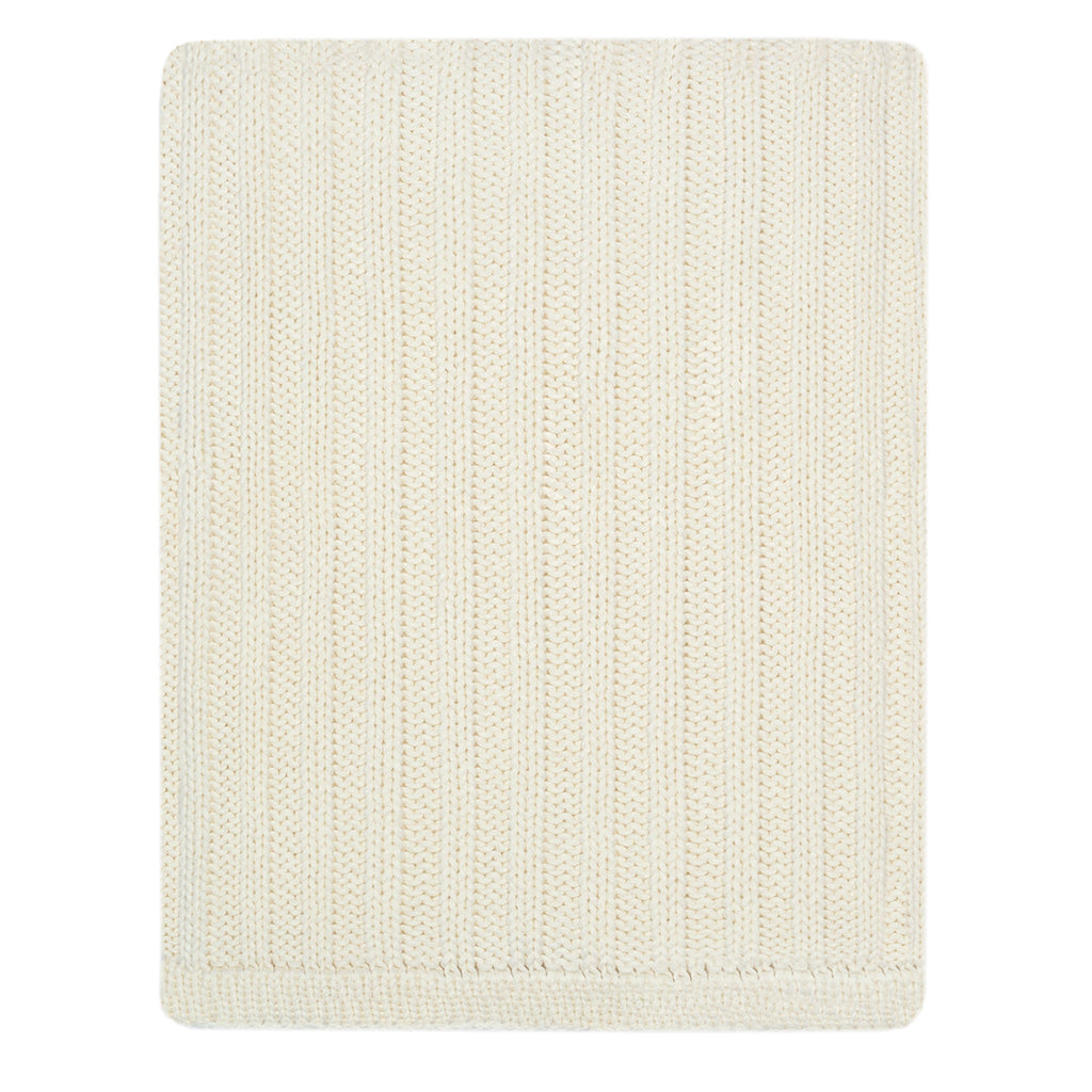 The Cream Ribbed Knit Throw