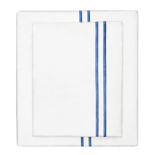 The Ocean Blue Lines Embroidered Sheet Set