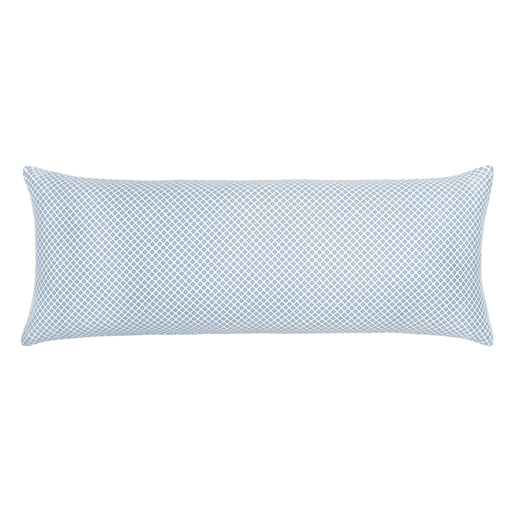 Long Lumbar Pillow, Blue Lumbar Pillow, Lumbar Throw Pillow Cover