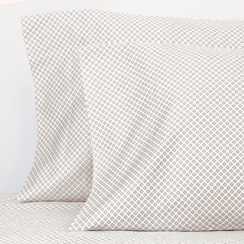 Taupe Diamonds Pillowcase Pair