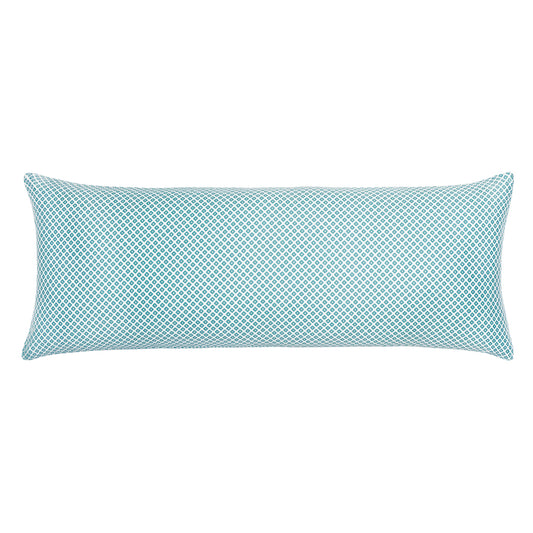 The Turquoise Diamonds Extra Long Lumbar Throw Pillow