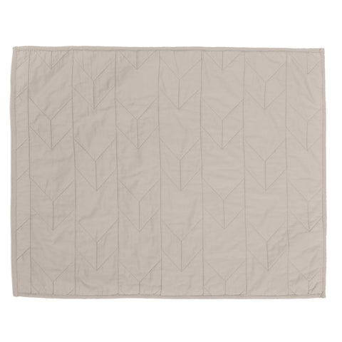 Grey Cotton Quilt and Sham | Chevron Dove Grey | Crane & Canopy