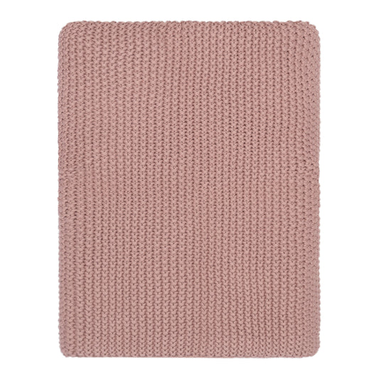 Dusty Rose Knotted Throw