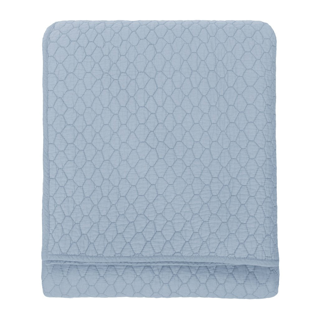 French Blue Cloud Stitched Quilt and Sham | Cloud French Blue Quilt ...