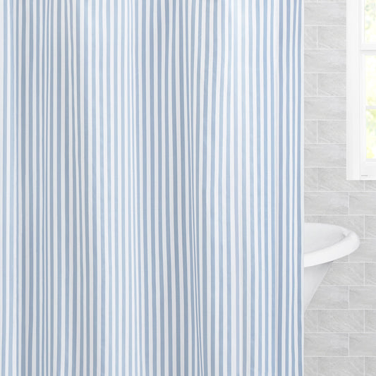 The French Blue Lines Shower Curtain