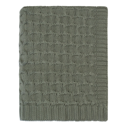 The Grey Circle Knit Throw