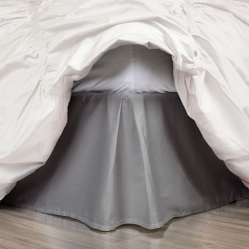 The Pleated Grey Bed Skirt