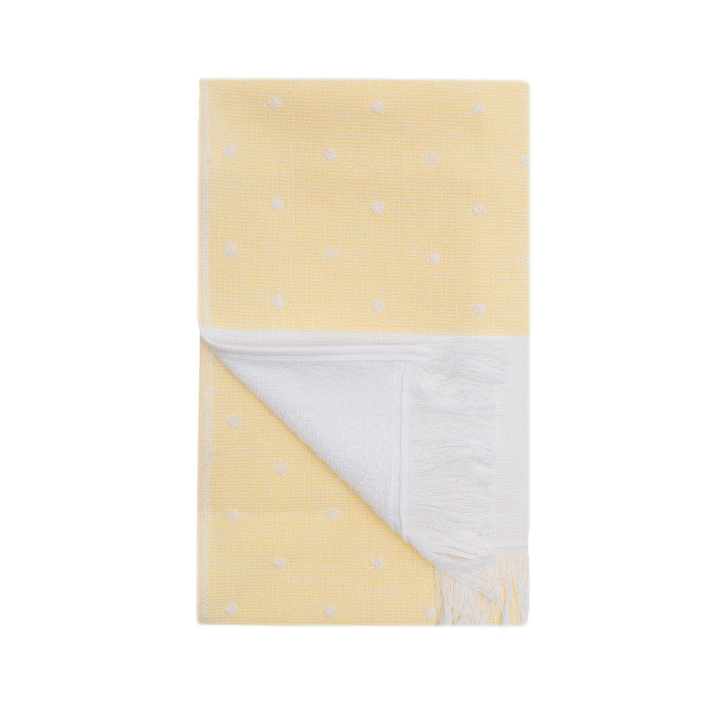 Yellow Dot Fouta Hand Towel