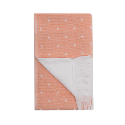 Coral Dot Fouta Hand Towel