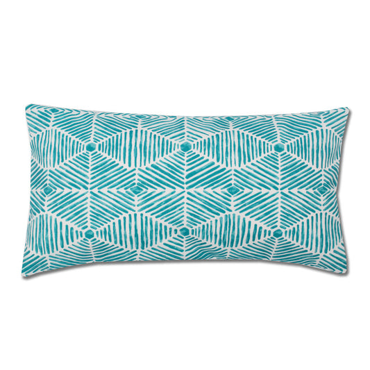 Teal Tropics Throw Pillow