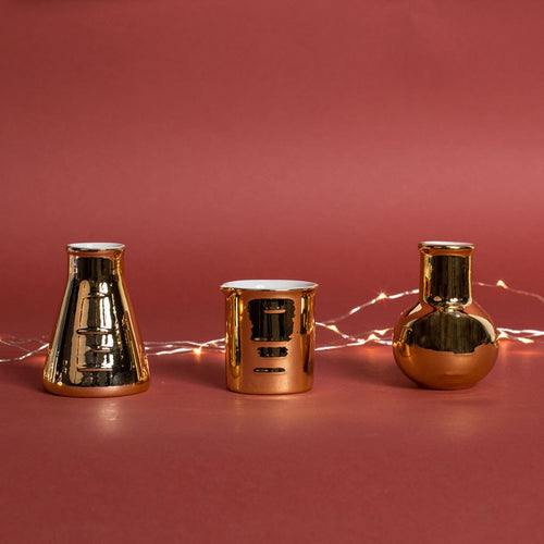 Gold Shot Glass Trio