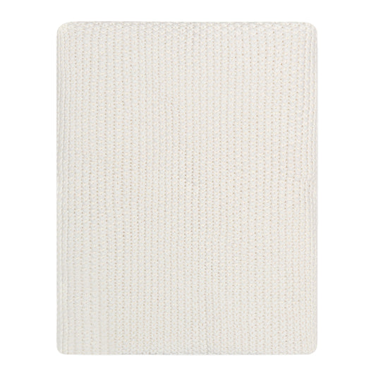 Ivory Knitted Throw