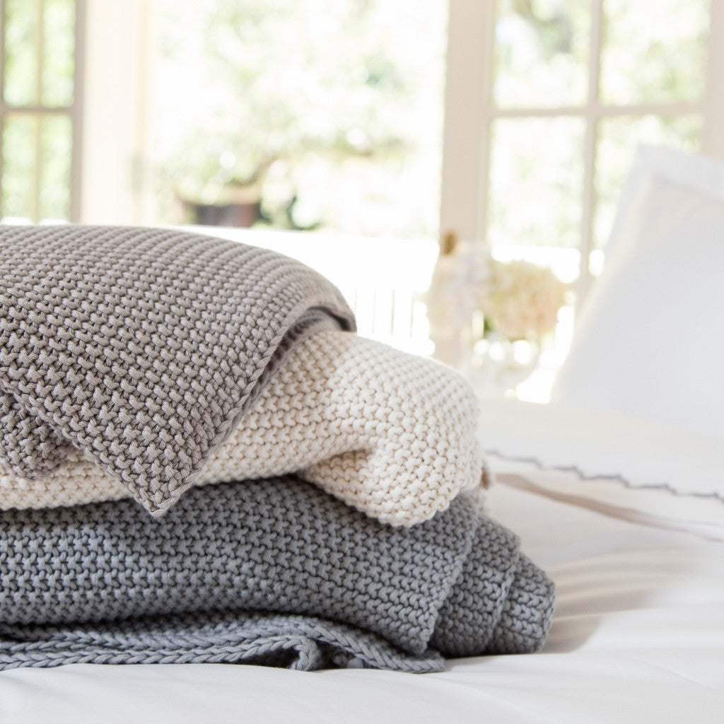 The Grey Knotted Throw