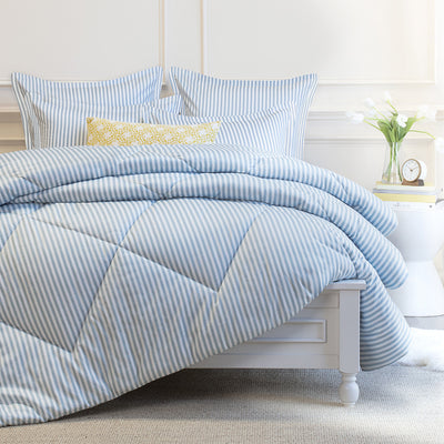 Blue Striped Comforter, The Larkin French Blue Comforter