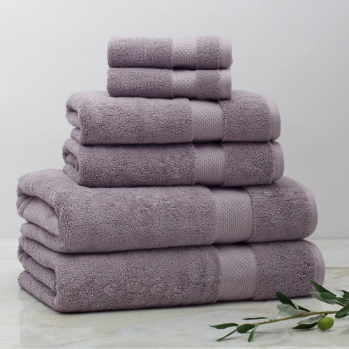 Cheap Plush Mist Grey Towel Essentials Bundle (2 Wash + 2 Hand + 2