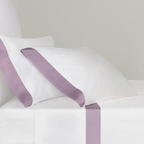 Lilac Purple Border Flat Sheet