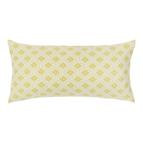 The Lime and White Diamond Circlet Throw Pillow | Crane & Canopy
