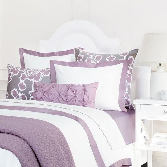 Lilac Linden Border Duvet Cover