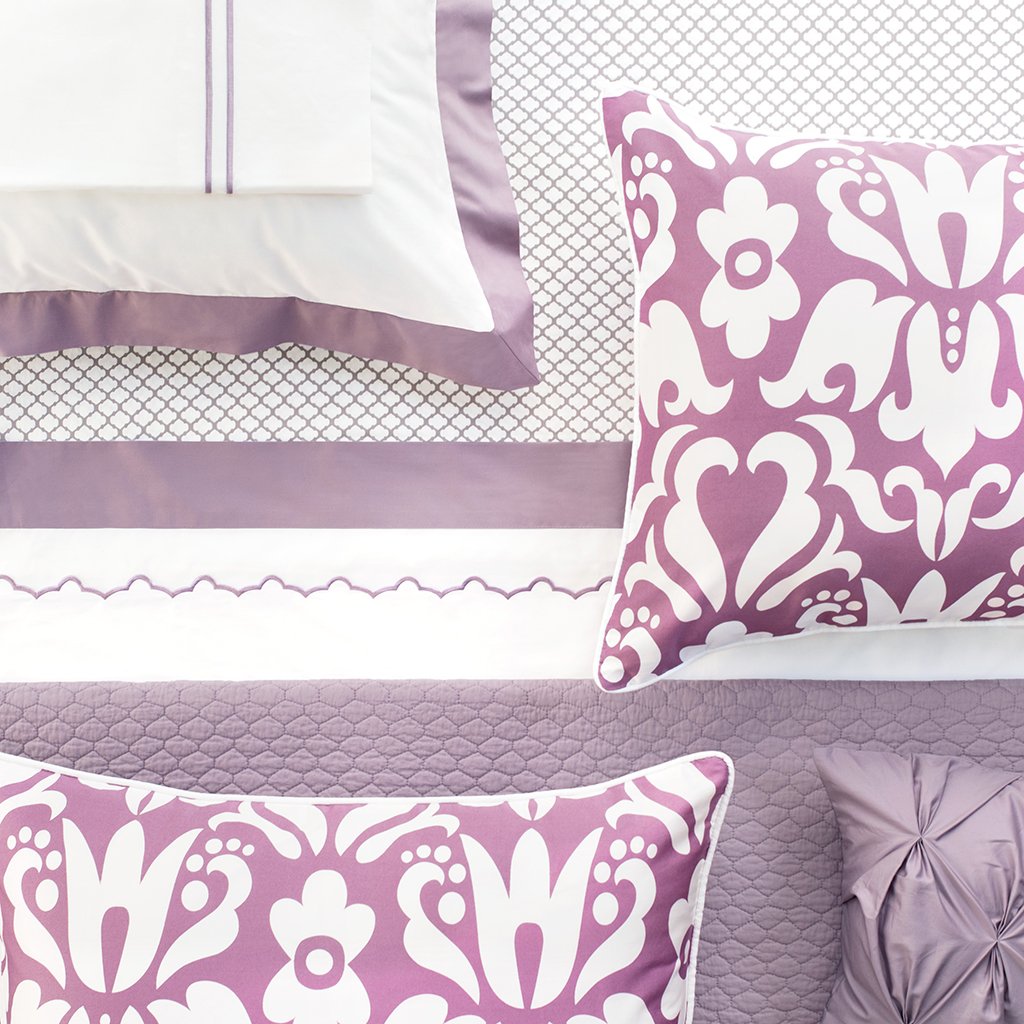 Lilac Purple Quilt and Sham Cloud Lilac Purple Crane Canopy