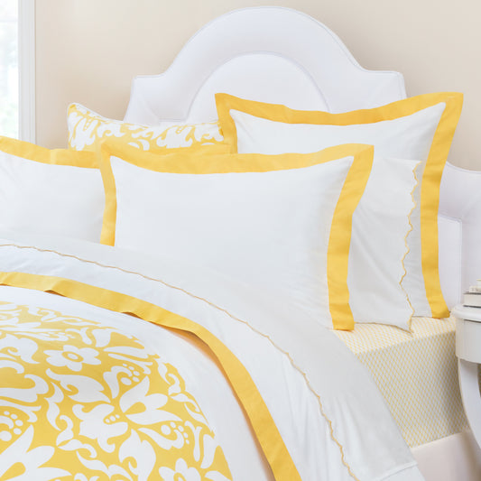 Yellow Linden Border Duvet Cover