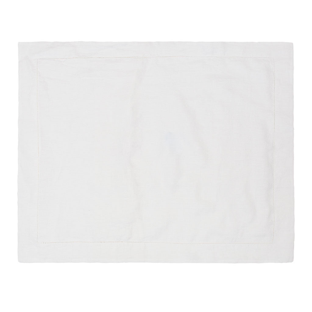 Lane White Belgian Linen Sham Pair