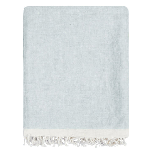 Mist Solid Linen Throw