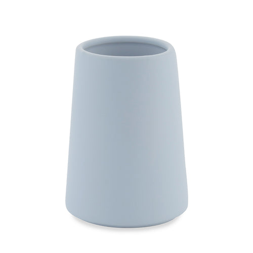 Modern Matte Blue Ceramic Bath Accessories, Toothbrush Holder