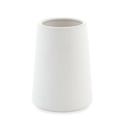 Modern Matte White Ceramic Bath Accessories, Toothbrush Holder