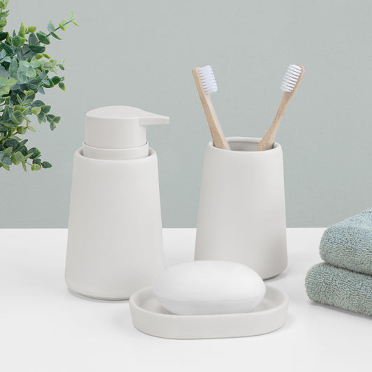 The Modern Matte White Ceramic Bath Accessories