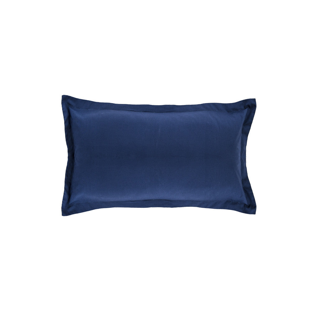 The Monaco Blue Solid Linden Throw Pillow