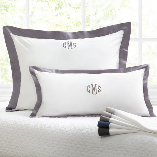 Monogram Gray Velvet Pillow Cover, Monogram Pillow With Tassels