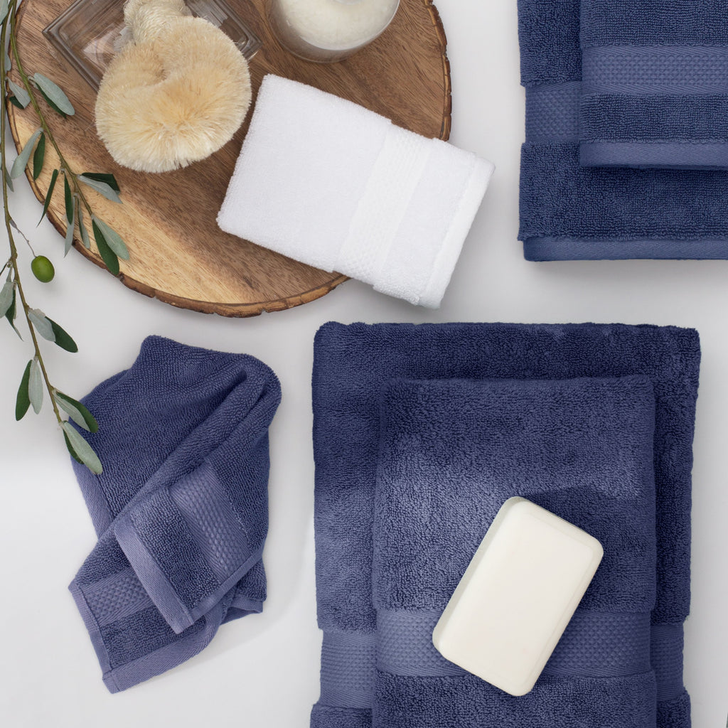 Classic Blue Towel Resort Bundle (4 Wash + 4 Hand + 4 Bath Towels + 2