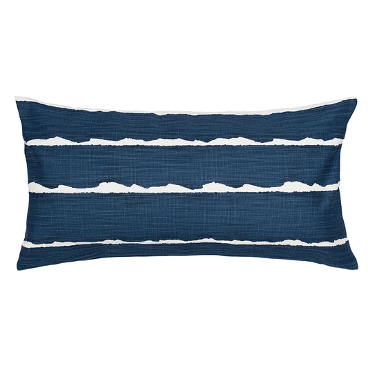 Navy Modern Lines Throw Pillow