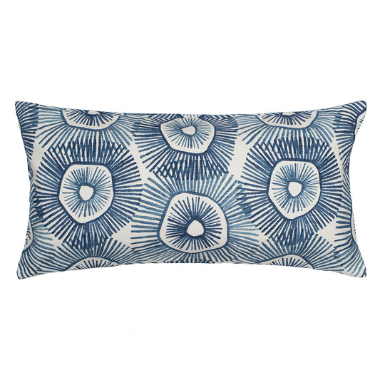 Navy Sun Burst Throw Pillow