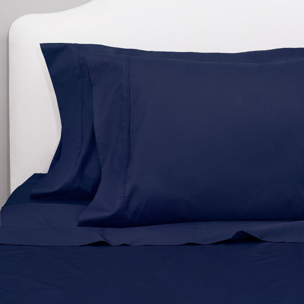 Camden Sateen 1250 Thread sold Count 4 Pc. Navy Sheet Set, Queen