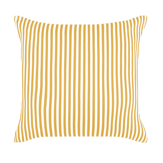 The Ochre Striped Square Throw Pillow