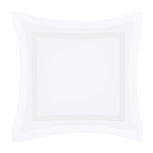 Octavia Ivory Embroidered Percale Euro Sham