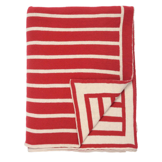 Red Beach Stripes Throw