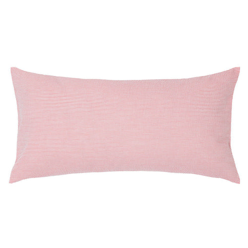 Red Seersucker Throw Pillow