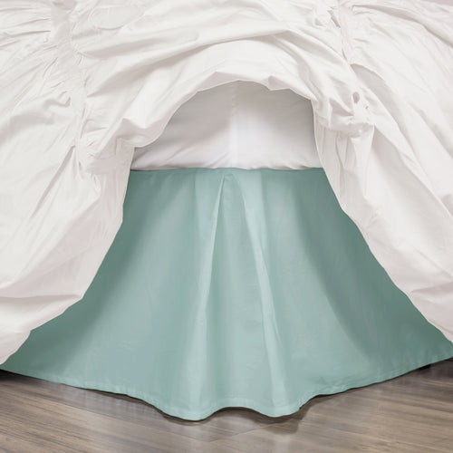 Green pleated bed skirt best sale