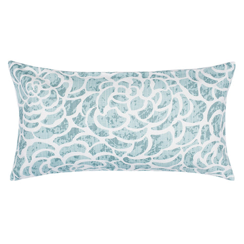 Seafoam Peony Throw Pillow