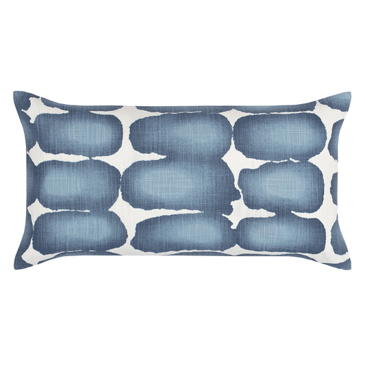 The Blue Shibori Brush Throw Pillow