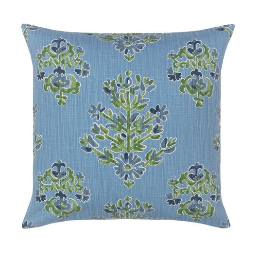 The Blue Sophia Floral Square Throw Pillow