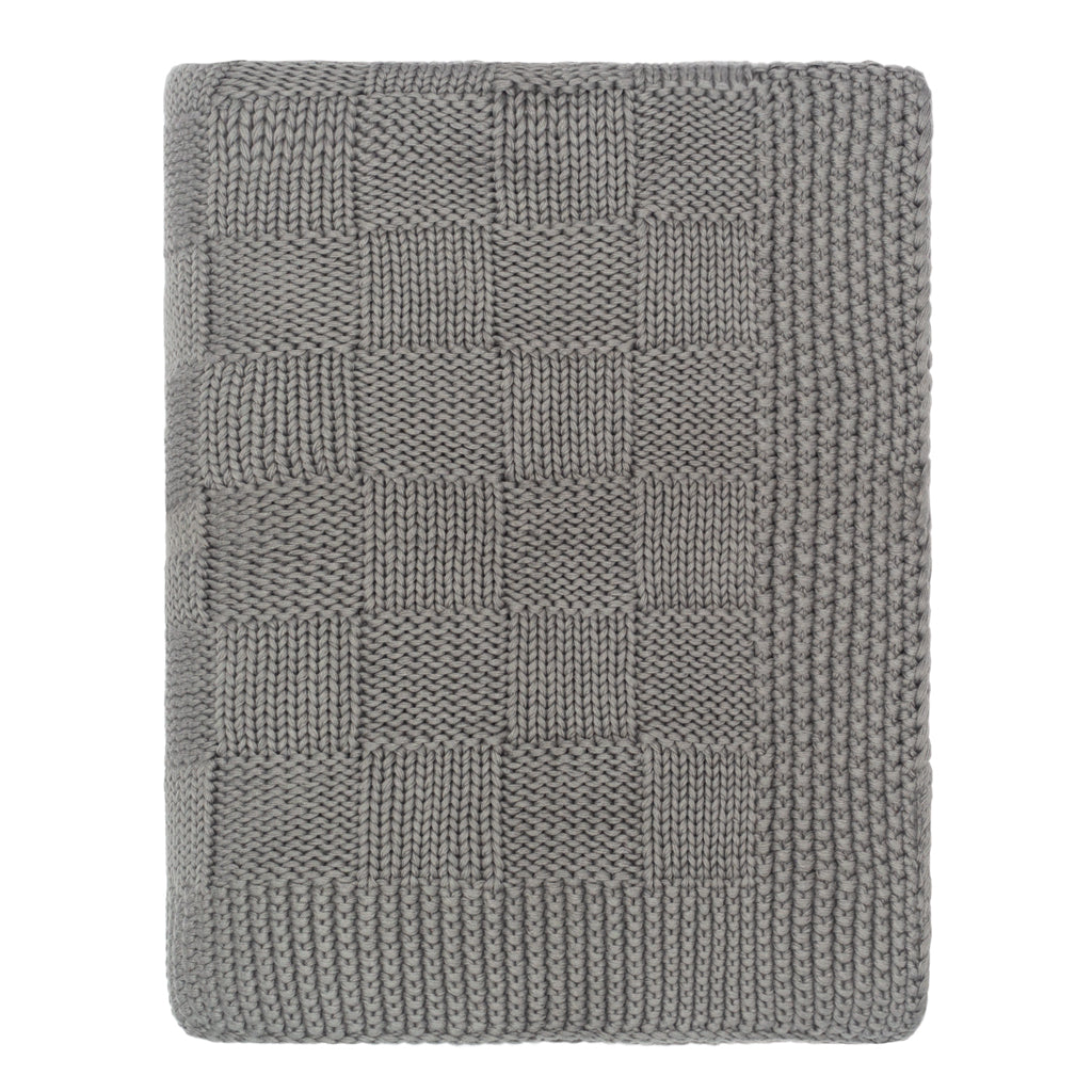 The Grey Checkered Box Throw