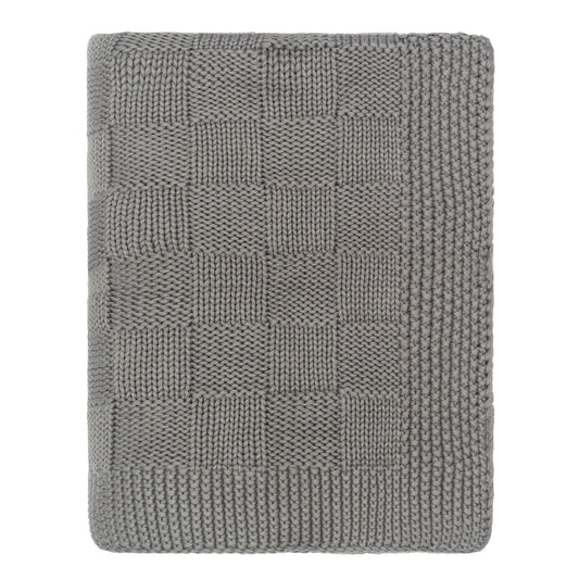 The Grey Checkered Box Throw