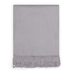 The Grey Fringed Throw Blanket | Crane & Canopy