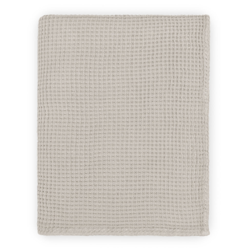 The Light Grey Waffle Throw Blanket