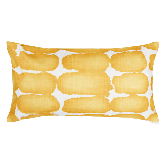 The Mustard Shibori Brush Throw Pillow