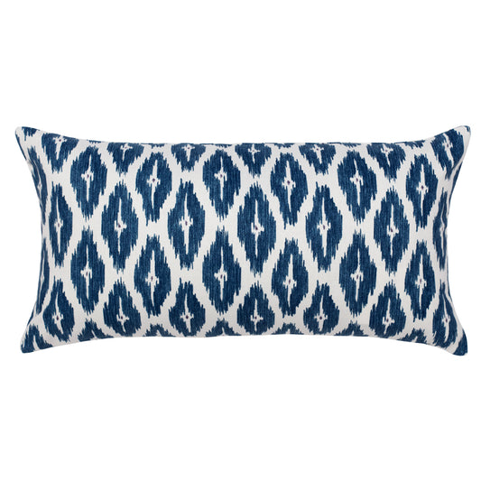 The Navy Ikat Diamond Ridge Throw Pillow